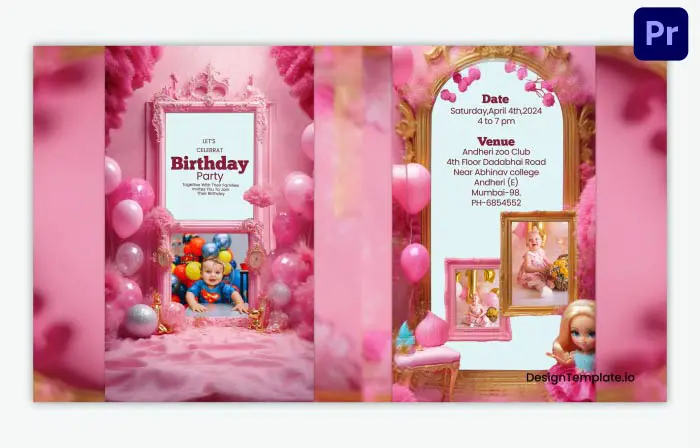Elegant 3D Birthday Party Invitation Instagram Story
